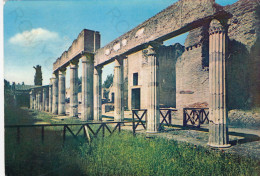 CARTOLINA  SCAVI DI ERCOLANO,CAMPANIA-PORTICO DELLA PALESTRA-MEMORIA,CULTURA,RELIGIONE,BELLA ITALIA,VIAGGIATA 1966 - Ercolano