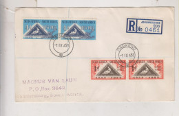 SOUTH AFRICA 1953 JOHANNESBURG PARKEND Nice Registered Cover - Aéreo