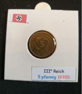 Pièce De 5 Reichspfennig De 1935D (Munich) - 5 Reichspfennig