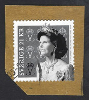 Svezia, Sweden 2019: Queen Silvia , Stamp On Cover Fragment - Usati