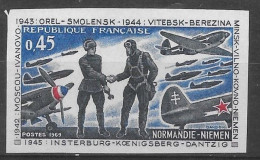 FRANCE 1969 -   Non Dentelé YT N° 1606 - Neuf ** - Normandie Niemen - 1961-1970