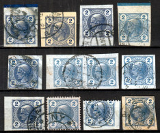 ⁕  Austria 1899 ⁕ Newspaper Stamps Mi.97 ⁕ 12v Used - Shades - Zeitungsmarken