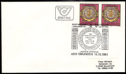 AUSTRIA(1984) Ancient Clock. FDC With Thematic Cancel. Johannes Von Gmunden - 14th Century Mathematician And Astronomer. - FDC