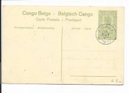 Belgisch-Kongo  P 42-17 - 5 Ct Palmen Bildpostkarte 'la Rive De Congo En Face De Ponthierville' Blko Gestempelt - Interi Postali