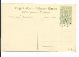 Belgisch-Kongo  P 42-17 - 5 Ct Palmen Bildpostkarte 'la Rive De Congo En Face De Ponthierville' Blko Gestempelt - Enteros Postales