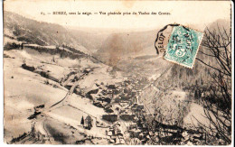 Morez, Sous La Neige. Vue Générale Prise Du Viaduc Des Crottes. De Albertine à Melle Jeanne Aline Robert à Guillon. 1907 - Morez
