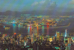 AK 184113 CHINA - Hongkong - Hong Kong Nights Scene From Peak - Chine (Hong Kong)