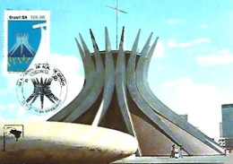 Brazil & Maximum Card,  Brasília, Catedral, Brasília 1984 (3990) - Cartoline Maximum