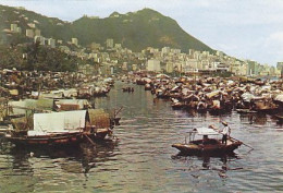 AK 184117 CHINA - Hongkong - Boat People In Causeway Bay Tyohoon Shelter - Chine (Hong Kong)