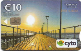 Cyprus - Cyta (Chip) - Limassol Molos Promenade (With Notch), 03.2017, 10€, 50.000ex, Used - Cyprus