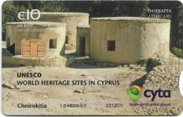 Cyprus - Cyta (Chip) - Unesco World Heritage Sites, Choirokitia, 04.2012, 10€, 30.000ex, Used - Chypre