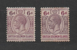 British Solomon Islands, MH, King George V, Color Variation - Islas Salomón (...-1978)