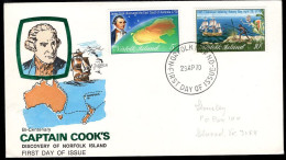 NORFOLK ISLAND(1970) Cook's Discovery Of Norfolk Island. Unaddressed FDC Of S/S With Cachet. Scott Nos 141-2. - Norfolkinsel