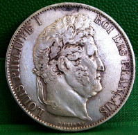 MONNAIE LOUIS PHILIPPE I  , 5 FRANCS 1844 W LILLE  FRANCE OLD SILVER COIN - 5 Francs