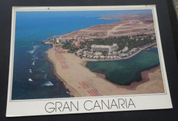 Gran Canaria - Maspalomas - Vista De La Playa Y El Oasis - Edenfoto, Alberto Fares - # 466 - Gran Canaria