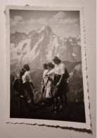 18264.  Fotografia D'epoca Gruppo Persone In Montagna Aa '40 Da Identificare  Aosta?  - 9x6 5 - Personas Anónimos