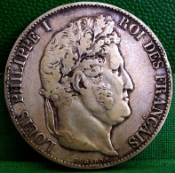 MONNAIE LOUIS PHILIPPE I  , 5 FRANCS 1848 A PARIS Argent  FRANCE OLD SILVER COIN - 5 Francs