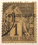 Guadeloupe Variétés 14aA (gNadeloupe) Et 15aD (guadelouEp) - Used Stamps