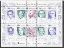 1996  RSA Nobel Prize Laureates  Sheet Of 10 Different Sc 955  MNH ** - Neufs