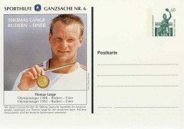 131  Aviron, Champion Olympique: Entier (c.p.) D'Allemagne - Rowing Gold Medal Olympics Barcelona 1992, Seoul 1988 - Canottaggio