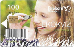 Slovenia - Telekom Slovenije - Ekokviz, Gem5 Black, 10.2010, 100Units, 12.000ex, Used - Slovenia