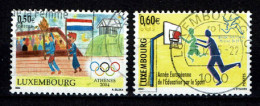 Luxembourg 2004 - YT 1592/1593 - Sport - Olympic Games - Athens, Greece - European Year Of Education Through Sport - Gebruikt