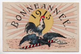 (WW1) 328, Signé André Lemoine, ER Paris, Bonne Année 1915, Coq Terrassant L'Aigle Allemand - Guerre 1914-18