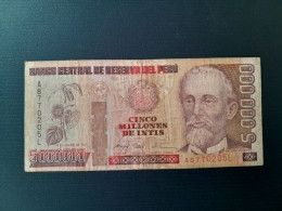 PEROU 5 000 000 INTIS 1991 - Peru