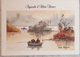 Petit Calendrier Poche 1987 Aquarelle Alain Renoux Pêche Pêcheur Barque  Crozon Finistère - Small : 1981-90