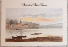 Petit Calendrier Poche 1987 Aquarelle Alain Renoux Village Eau Barques Crozon Finistère - Petit Format : 1981-90