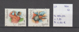 (TJ) IJsland 1991 - YT 702/03 (gest./obl./used) - Oblitérés