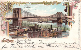 New York - Cpa Illustrateur - Brooklyn Bridge - états Unis United States - Brooklyn