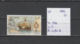 (TJ) IJsland 1992 - YT 716 (gest./obl./used) - Usados