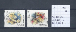 (TJ) IJsland 1993 - YT 733/34 (gest./obl./used) - Usati