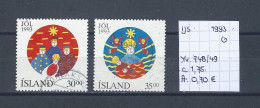 (TJ) IJsland 1993 - YT 748/49 (gest./obl./used) - Usati