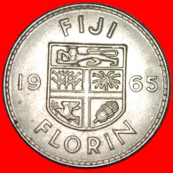 * GREAT BRITAIN (1957-1965): FIJI  1 FLORIN 1965 LION! ELIZABETH II (1953-2022) · LOW START ·  NO RESERVE! - Fiji