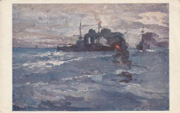 AK Kriegsschiffe - Künstlerkarte Leo Von Littrow - Witwen- Und Waisenhilfsfonds Wien - Ca. 1910 (66368) - Guerra
