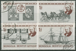 Mongolei 1979 Postmeister Rowland Hill Kutsche Dampfschiff 1230/33 Gestempelt - Mongolia