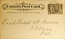 CANADA Post Card.One Cent (Circulé) Voir Scan. - Andere & Zonder Classificatie