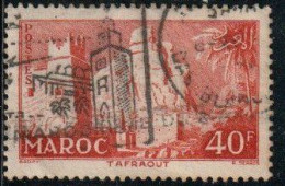 Maroc 1955 Yv. N°359 - 40f Rouge-brun Tafraout - Oblitéré - Gebraucht