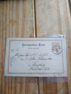 Rumania.postal Stationery Card.austria Empire.from Radautz.radauti To Leipzig.1893.better Condition As Per Photo. - Otros & Sin Clasificación