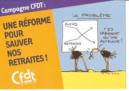 CPM - CFDT - CARTE PETITION POUR UNE REFORME POUR SAUVER NOS RETRAITES - Sindicatos