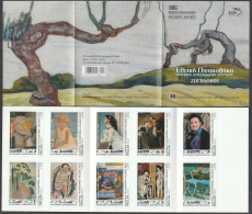 Greece 2023 National Gallery Alexandros Soutsos Museum Booklet Of 10 Self-Adhesive Stamps MNH - Cuadernillos