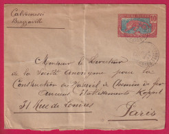 ENTIER 10C PANTHERE BRAZAVILLE CONGO FRANCAIS POUR PARIS 1913 LETTRE - Brieven En Documenten