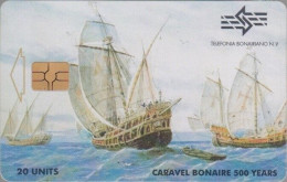 Antilles (Neth) - Bonaire, TBO-0010B, Caravel Bonaire 500 Years, GEM5 (Red), 2000, Used - Antillen (Nederlands)