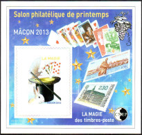 CNEP Le N°  63 A De 2013 - Bloc Gommé Non Dentelé - Salon De Printemps MACON - La MAGIE, Cartes, Lapin, Colombe, Chapeau - CNEP
