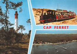 33  CAP FERRET Le Petit Train , Le Phare, La Plage De Belisaire 1 (scan Recto Verso)MG2800 - Autres & Non Classés