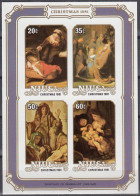 NIUE 1981 Christmas IMPERFORATE Miniature Sheet MNH - Rembrandt