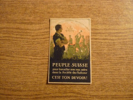 CPA "Peuple Suisse, Pour Travailler Avec Eux Entre Dans La Société Des Nations, C'est Ton Devoir"-VoirPhotos-9x14cm Env. - Political Parties & Elections