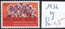 BELGIQUE 1934 ** Côte 1 € - Neufs